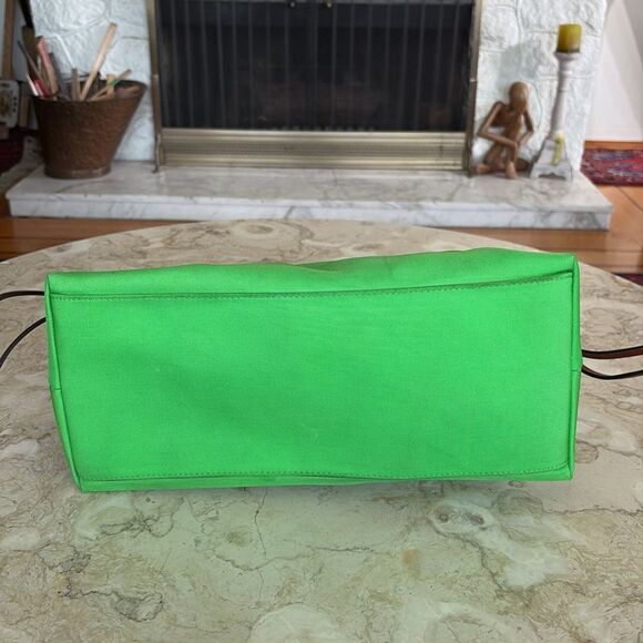 Vintage Dooney & Bourke Signature Blakely Collection Satchel Bag Lime Green - Picture 9 of 16